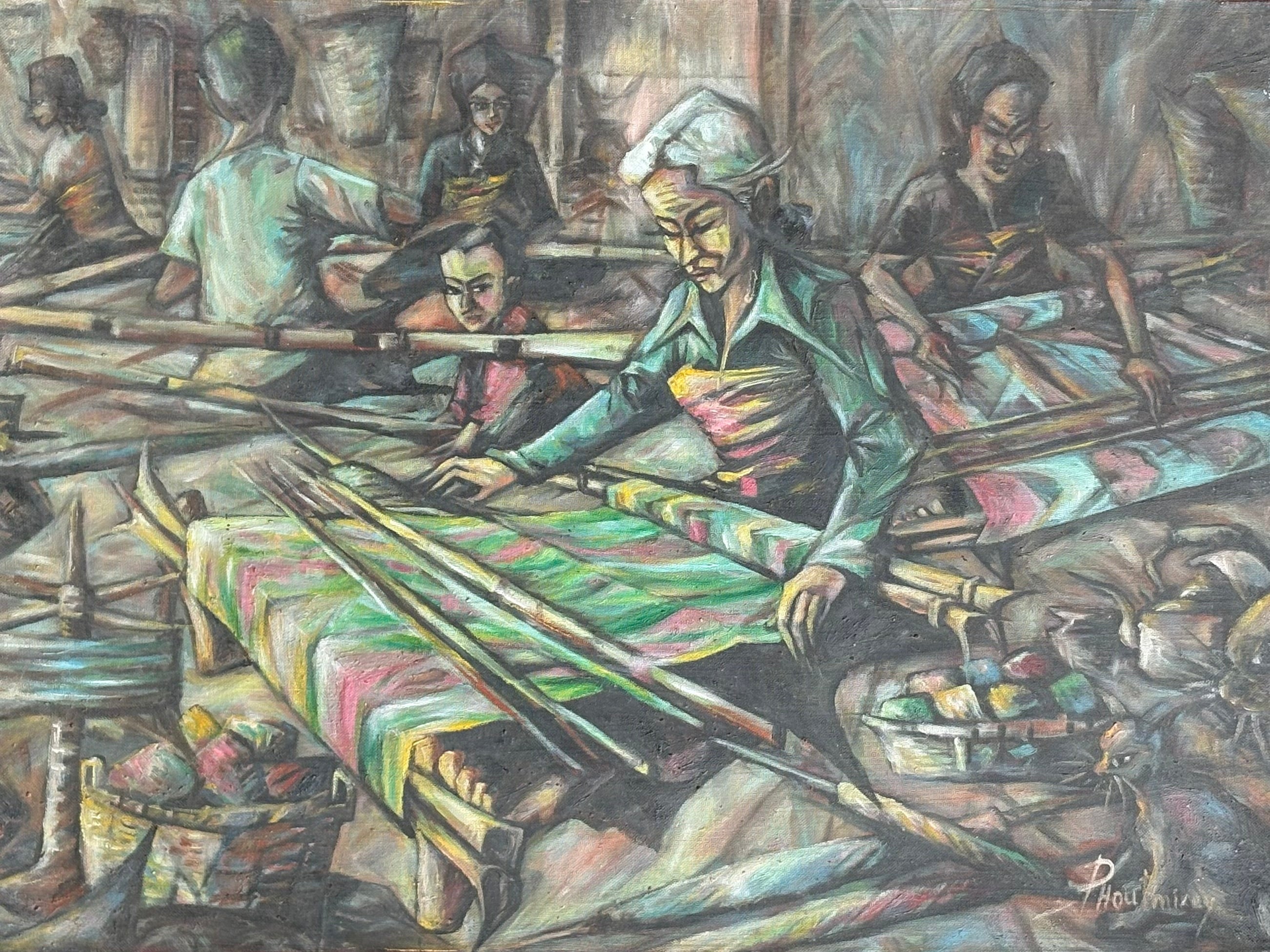 Hand weaving Textile