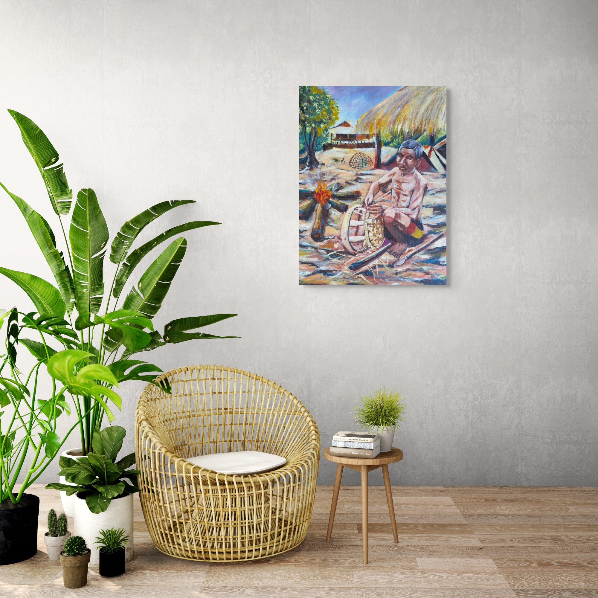 Rattan sewing