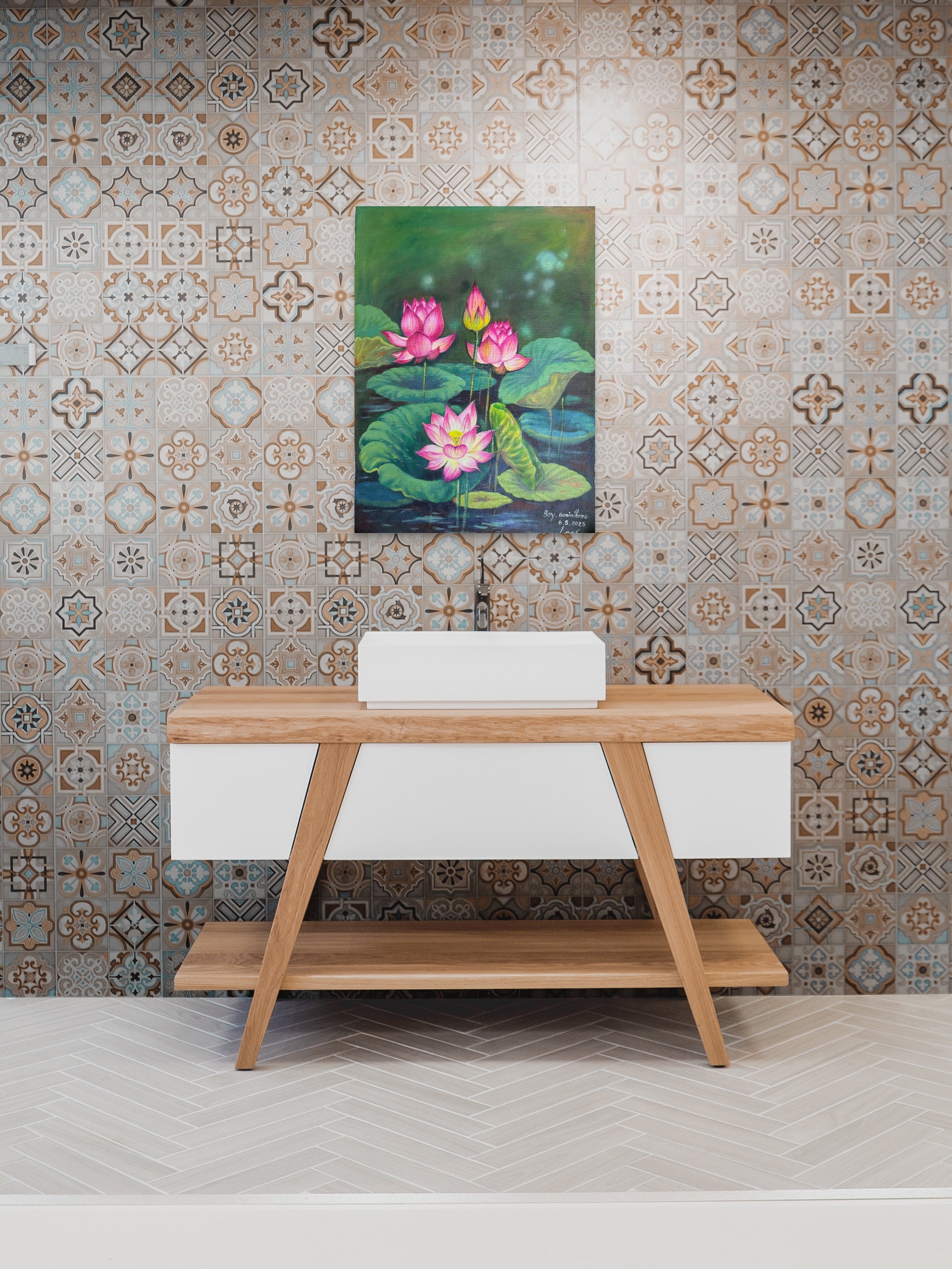 Original Acrylic Painting on Handmade Paper | One of a Kind Art