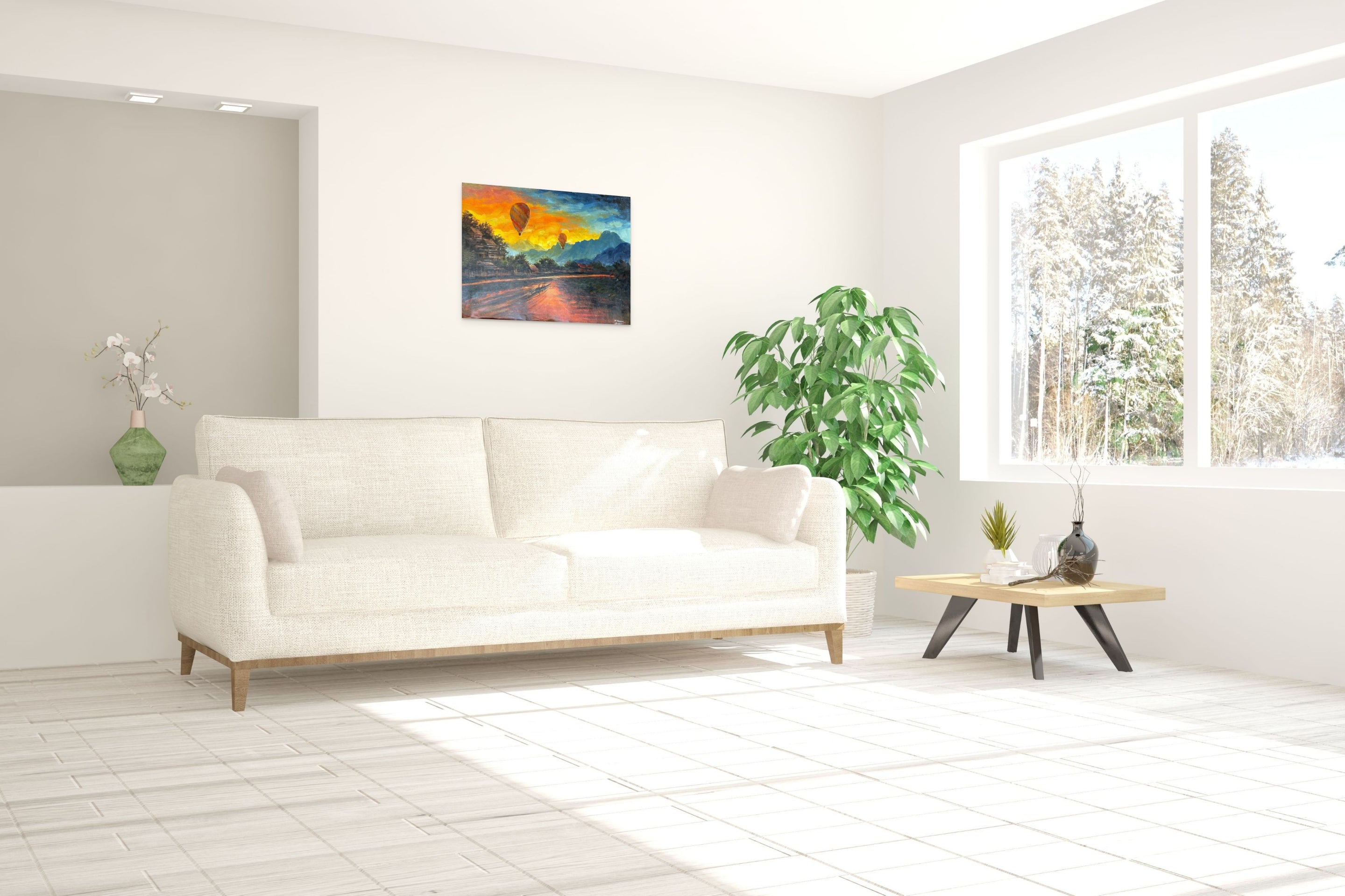 Original Acrylic Painting on Handmade Paper | One of a Kind Art