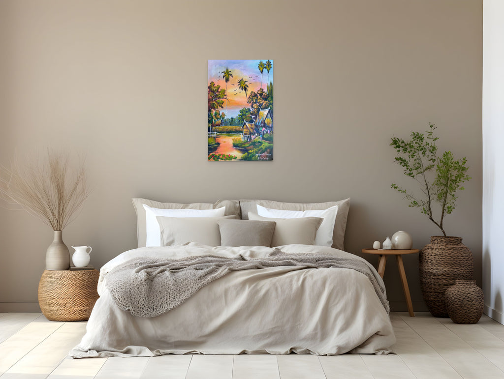 Original Acrylic Painting on Handmade Paper | One of a Kind Art