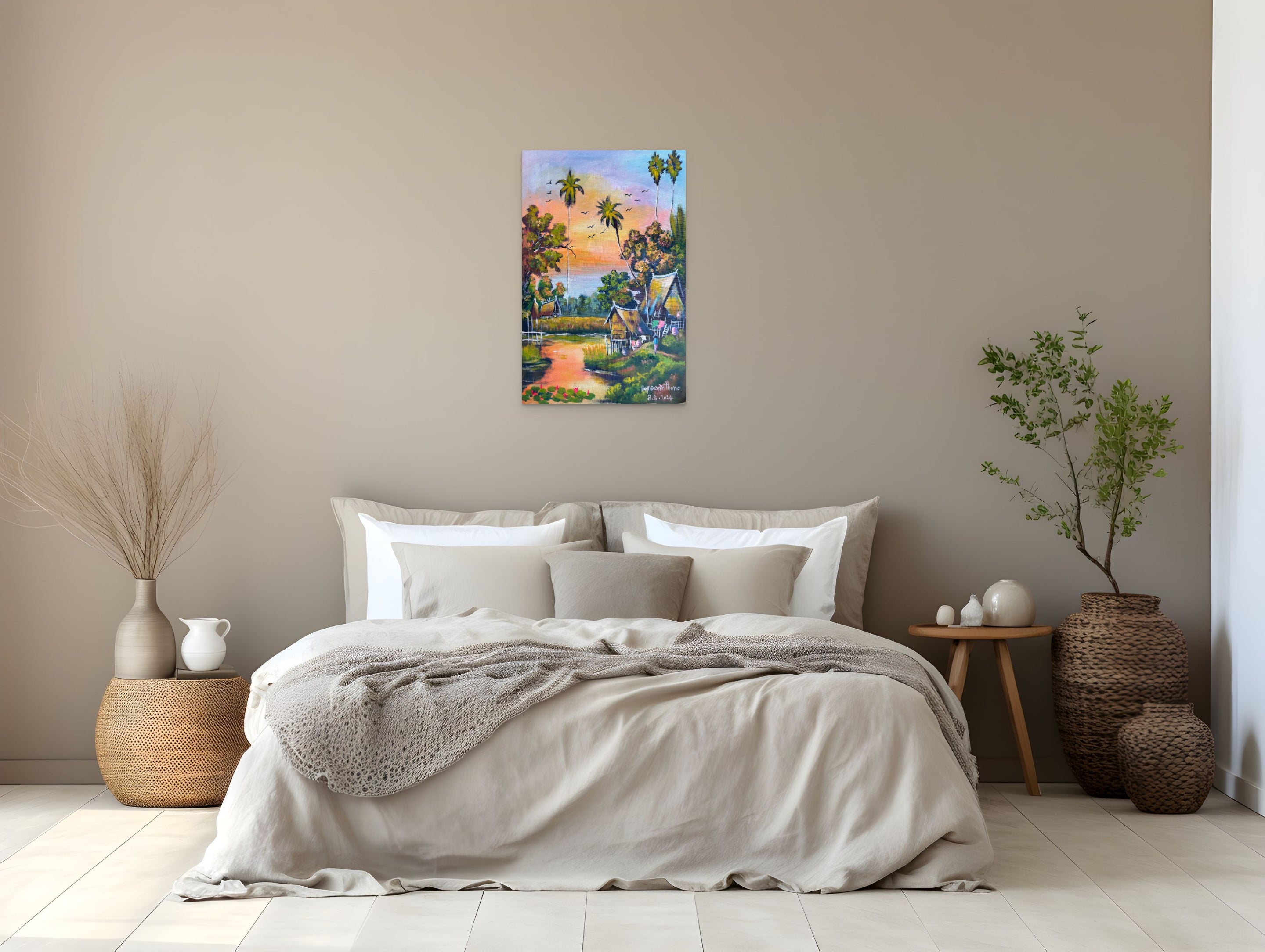 Original Acrylic Painting on Handmade Paper | One of a Kind Art