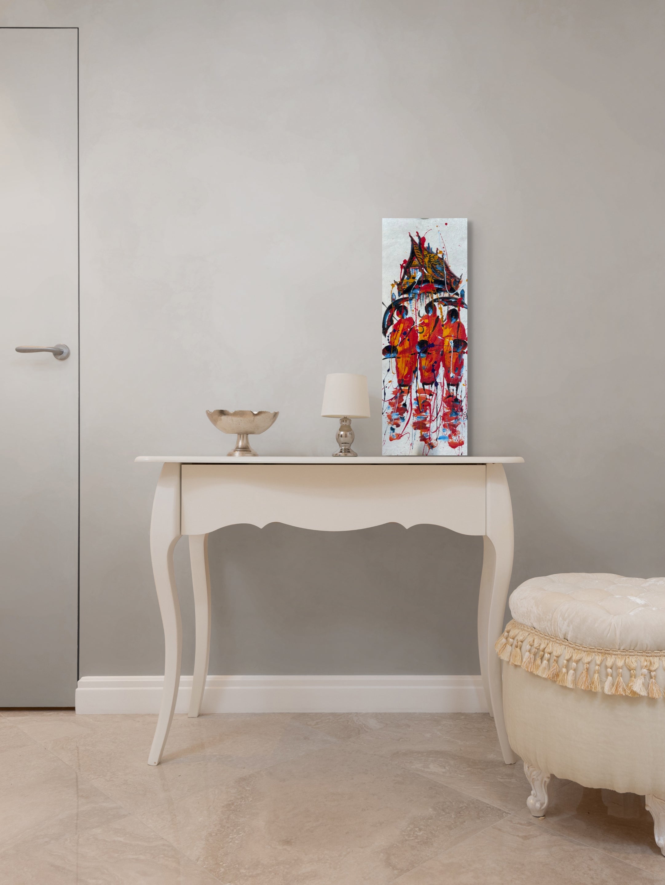 Original Acrylic Painting on Handmade Paper