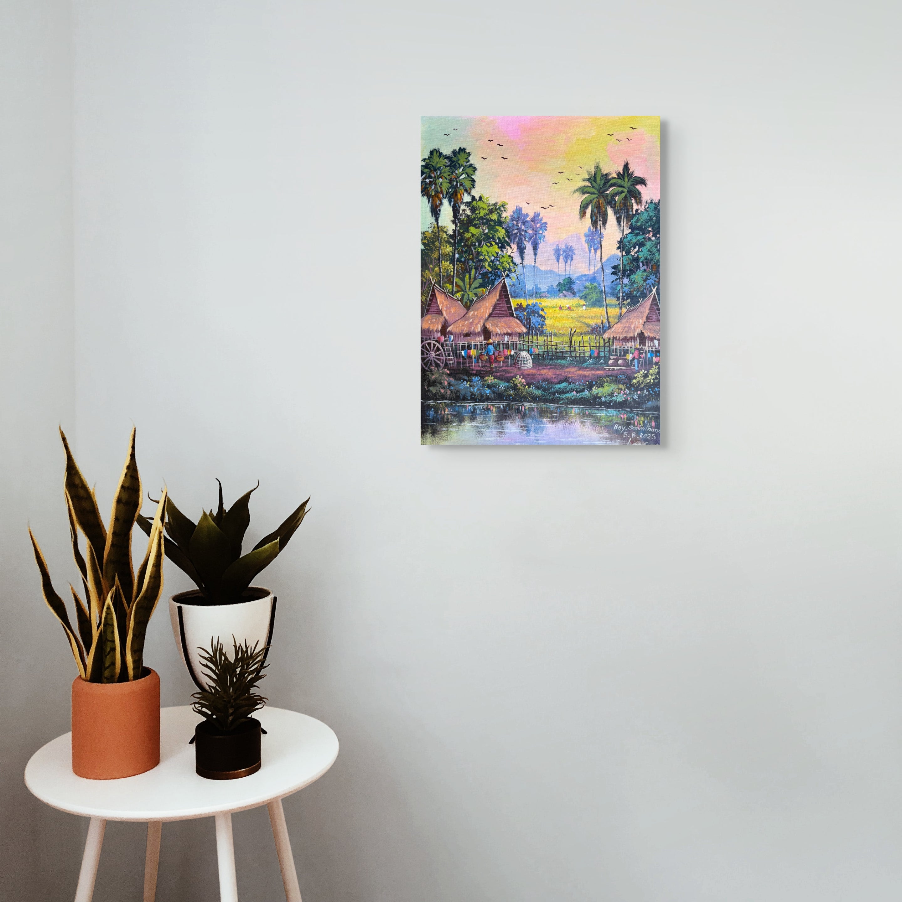 Original Acrylic Painting on Handmade Paper | One of a Kind Art