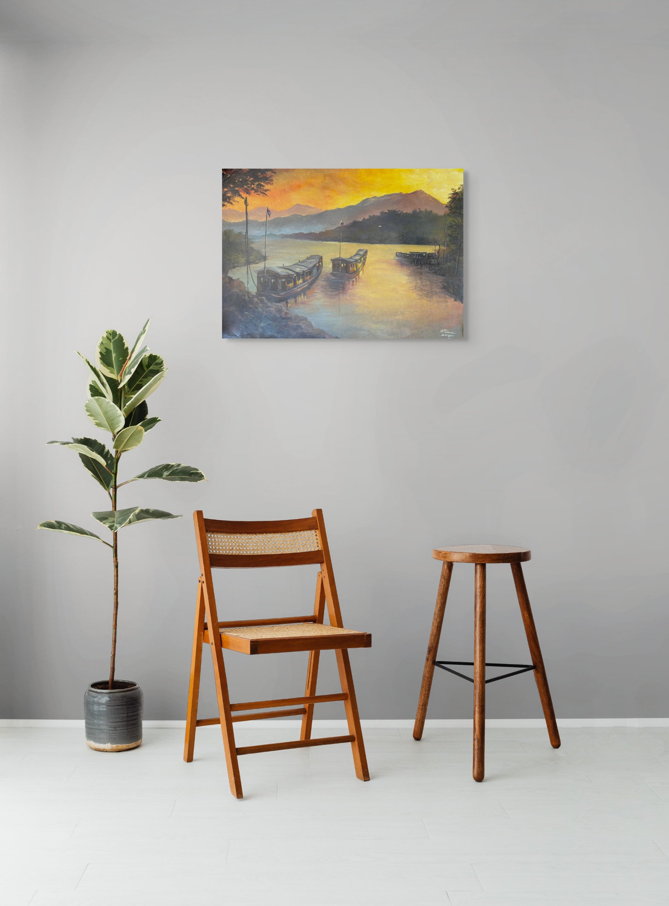 Original Acrylic Painting on Handmade Paper | One of a Kind Art