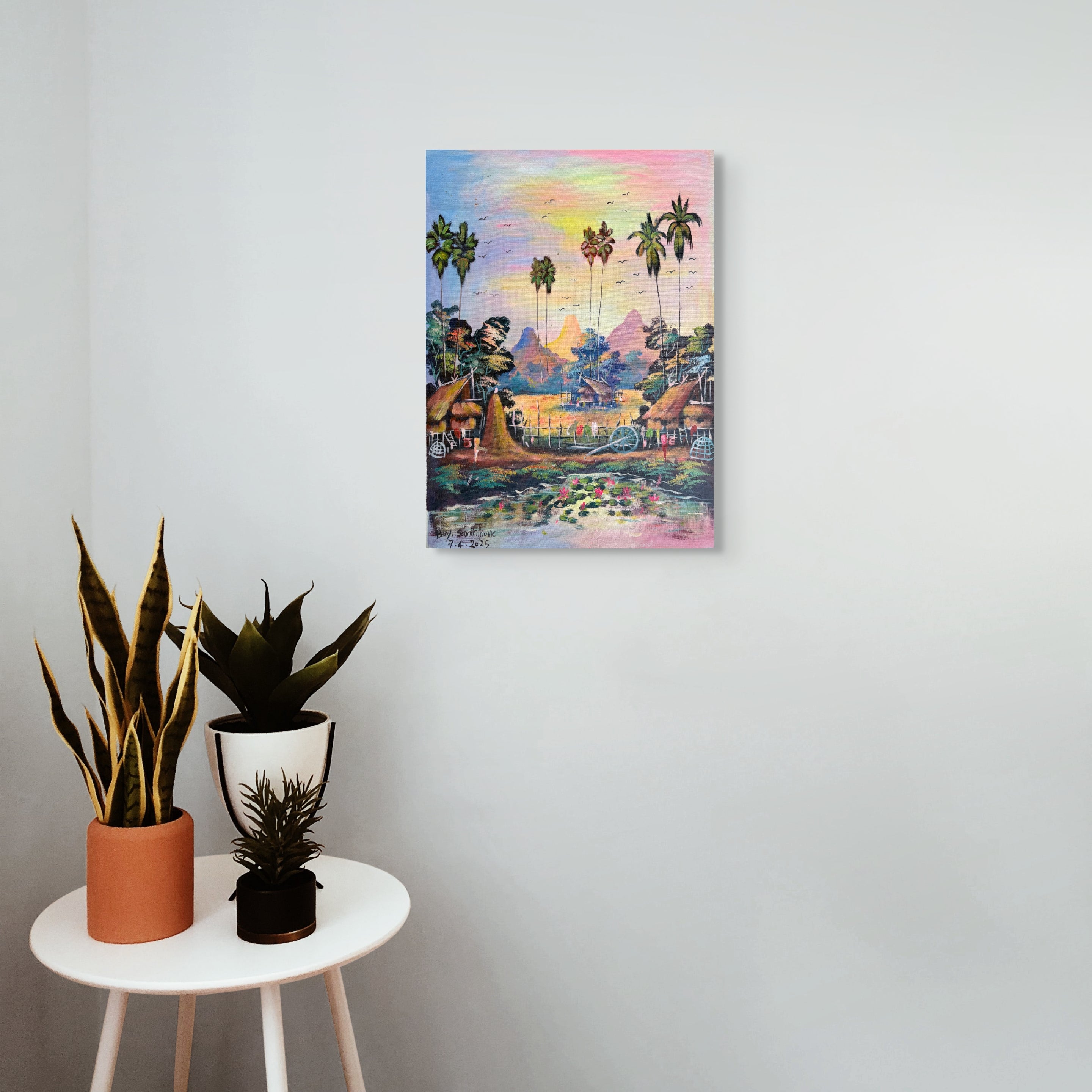 Original Acrylic Painting on Handmade Paper | One of a Kind Art