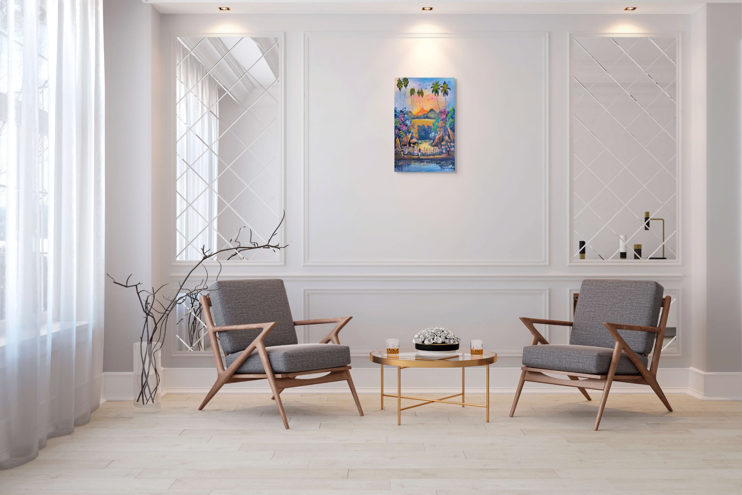 Original Acrylic Painting on Handmade Paper | One of a Kind Art