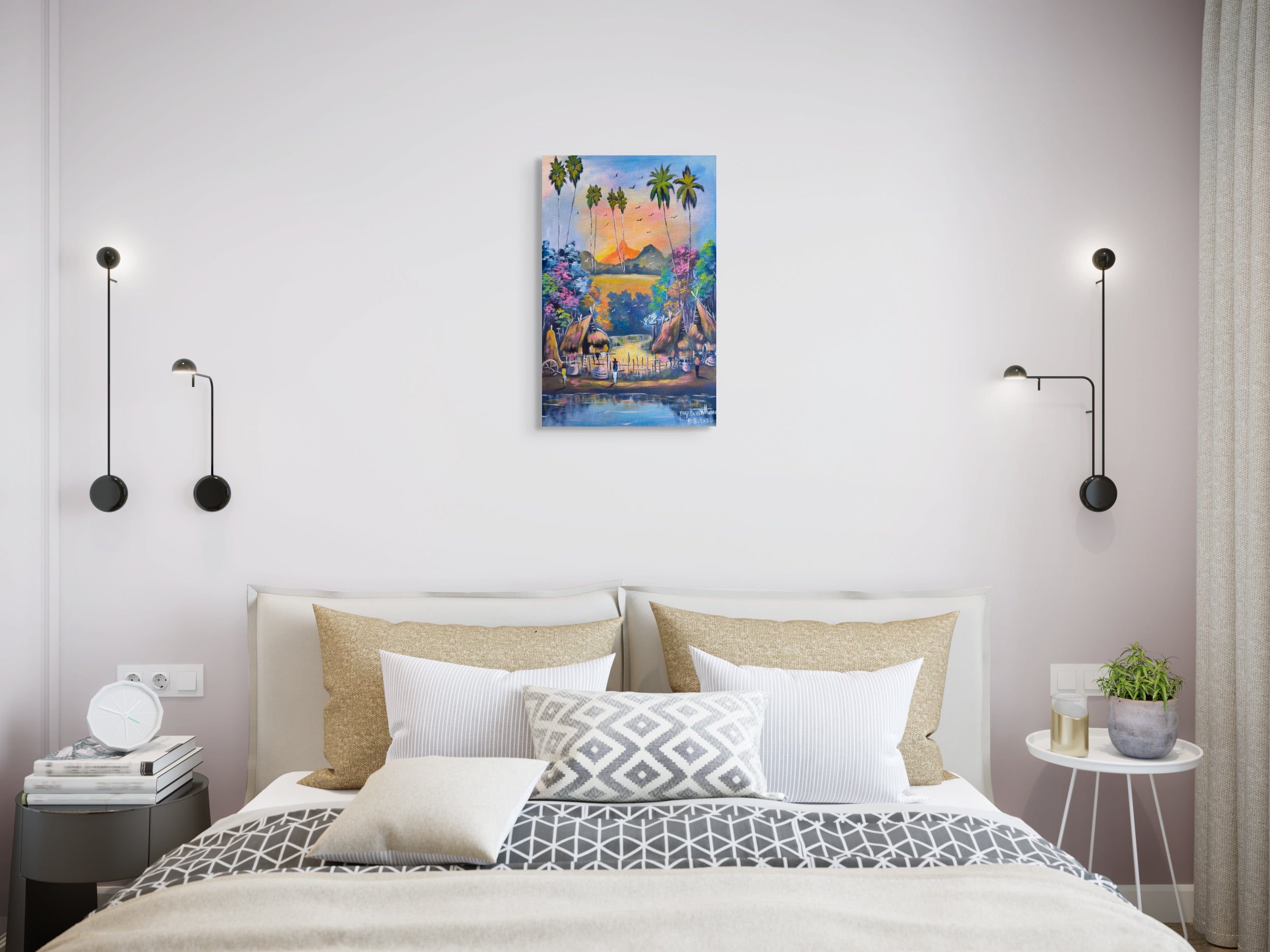 Original Acrylic Painting on Handmade Paper | One of a Kind Art