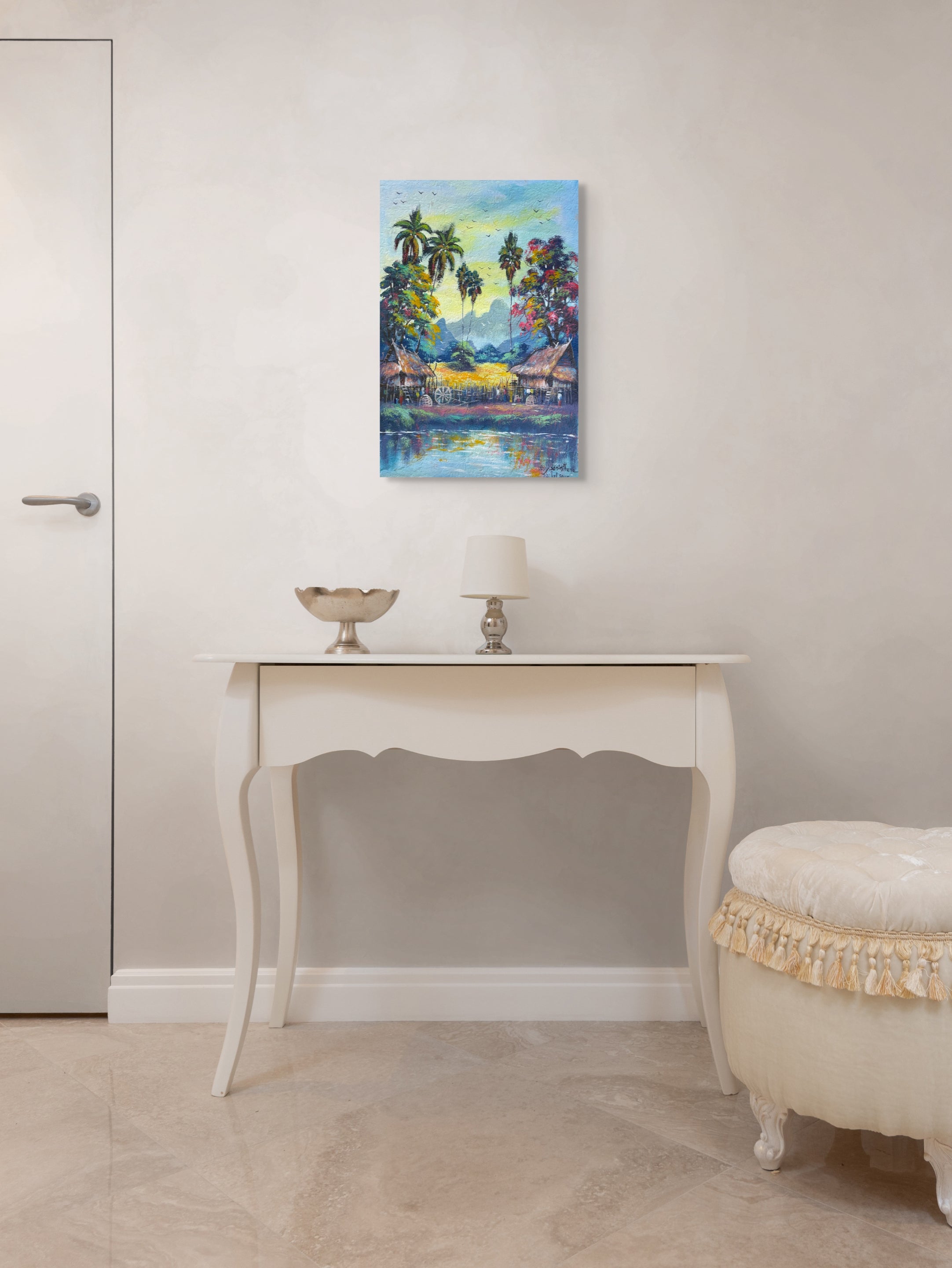 Original Acrylic Painting on Handmade Paper | One of a Kind Art