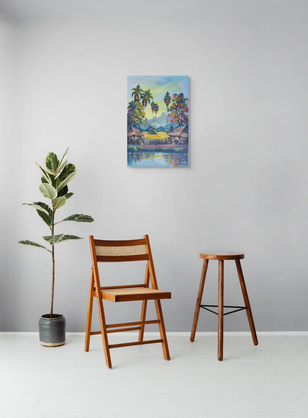 Original Acrylic Painting on Handmade Paper | One of a Kind Art