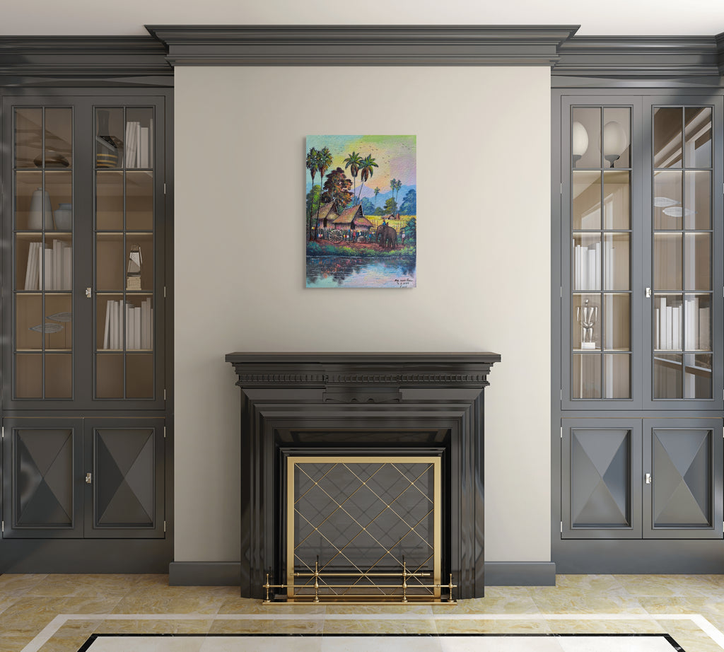 Original Acrylic Painting on Handmade Paper | One of a Kind Art