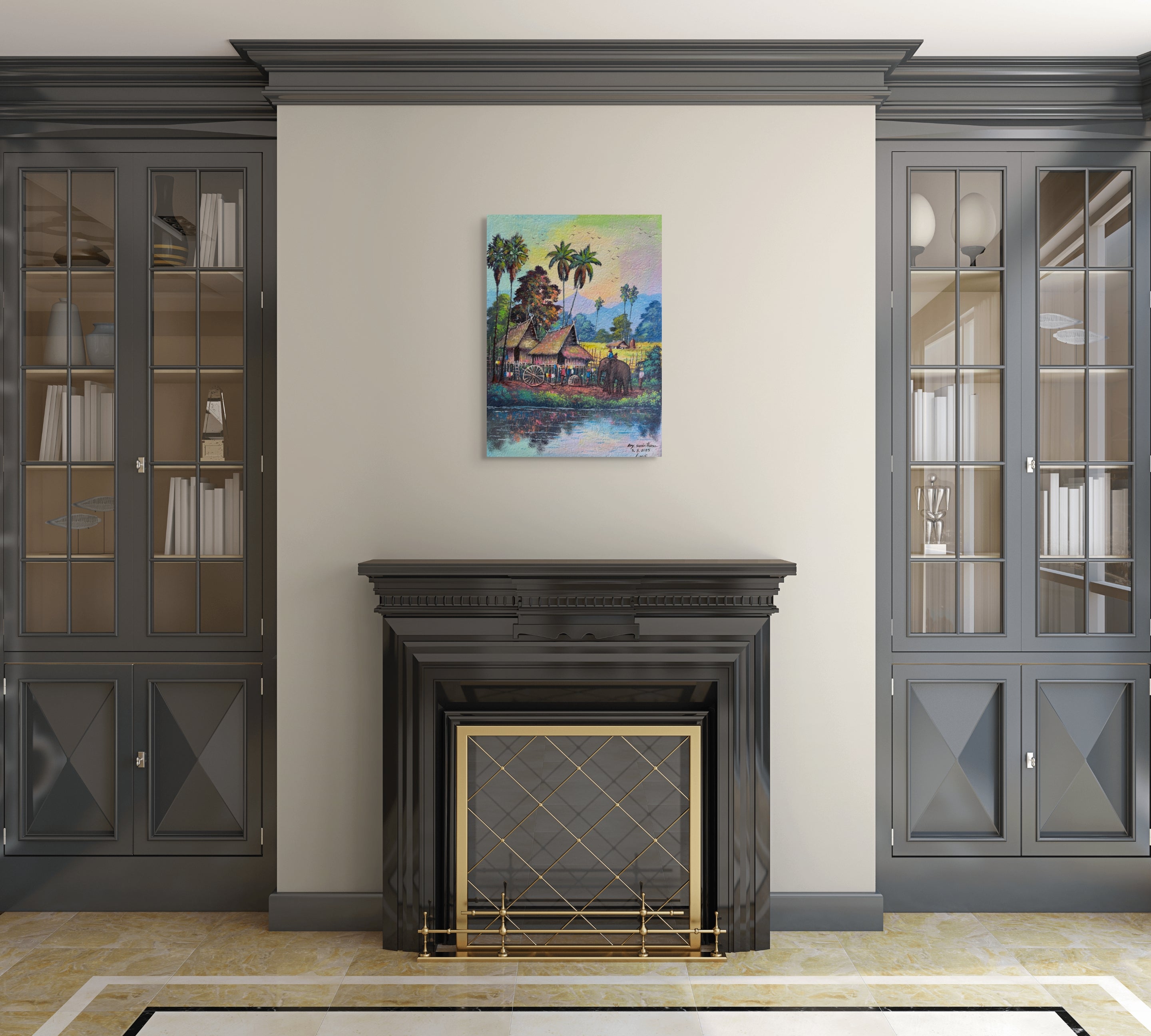 Original Acrylic Painting on Handmade Paper | One of a Kind Art