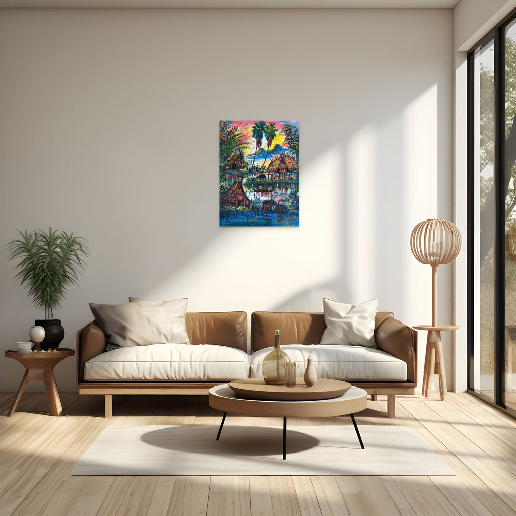 Original Acrylic Painting on Handmade Paper | One of a Kind Art