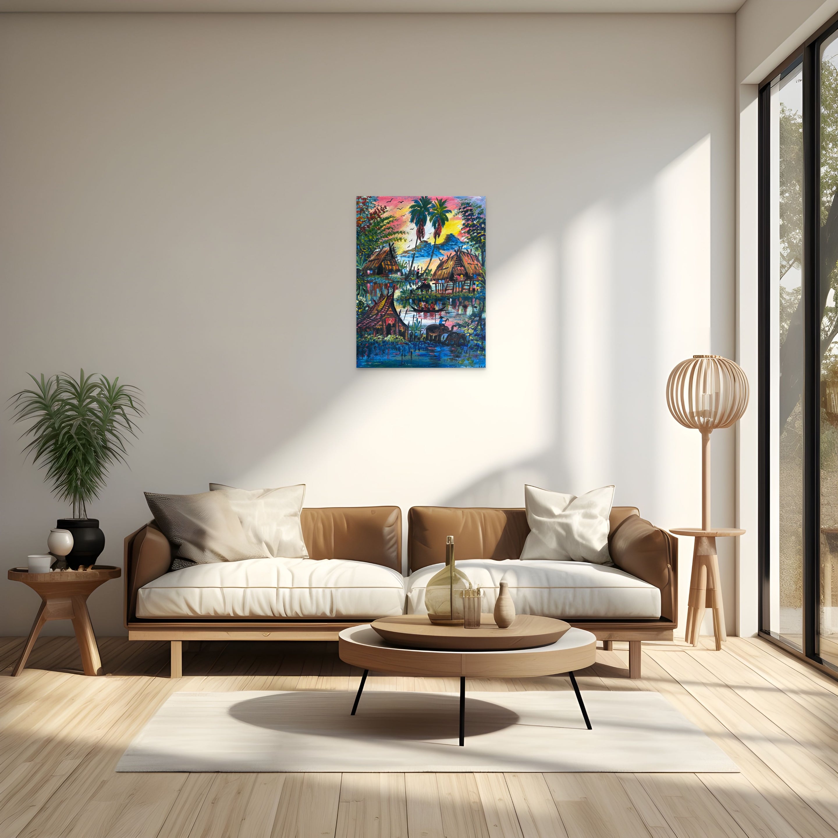 Original Acrylic Painting on Handmade Paper | One of a Kind Art