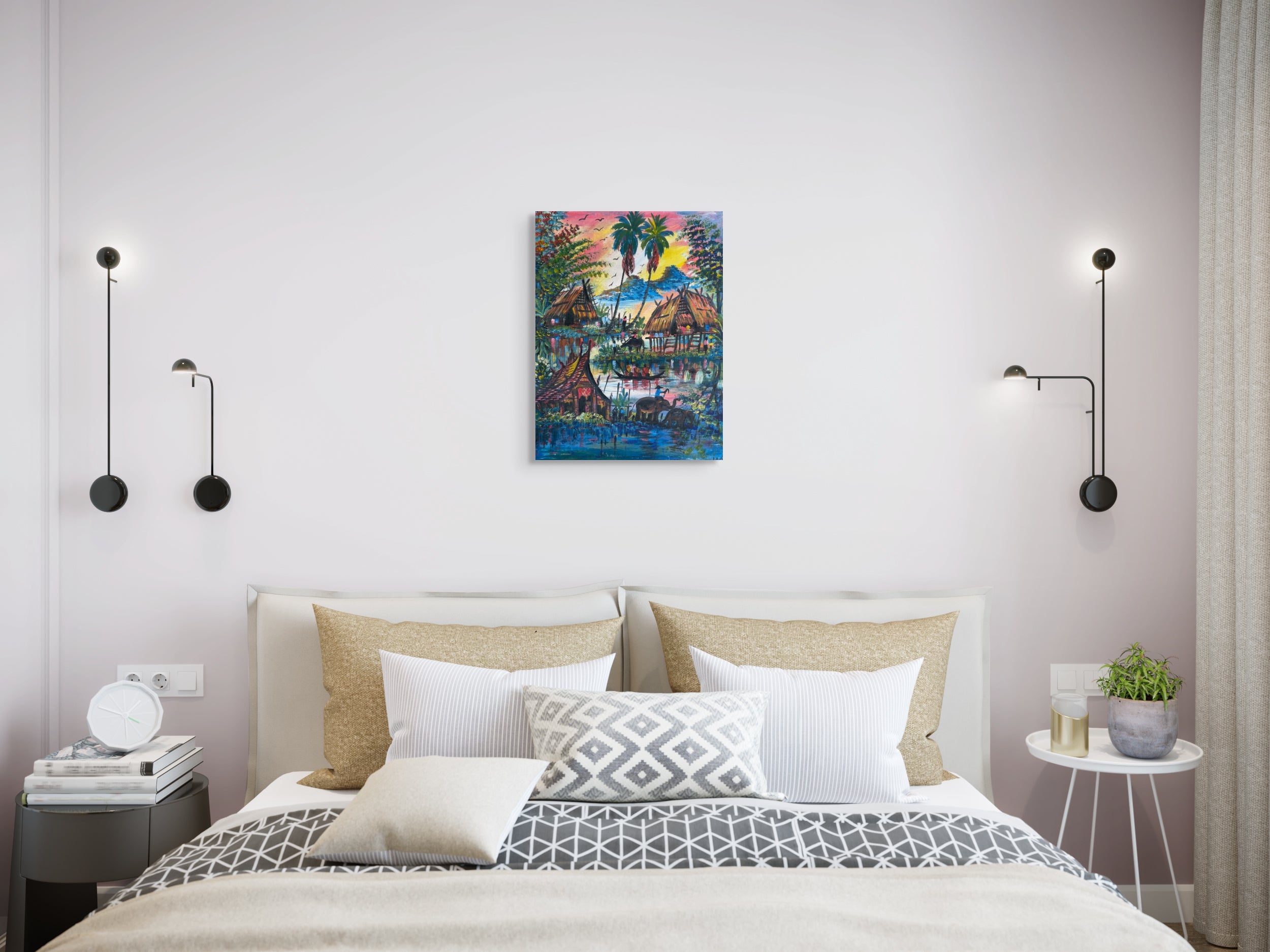 Original Acrylic Painting on Handmade Paper | One of a Kind Art