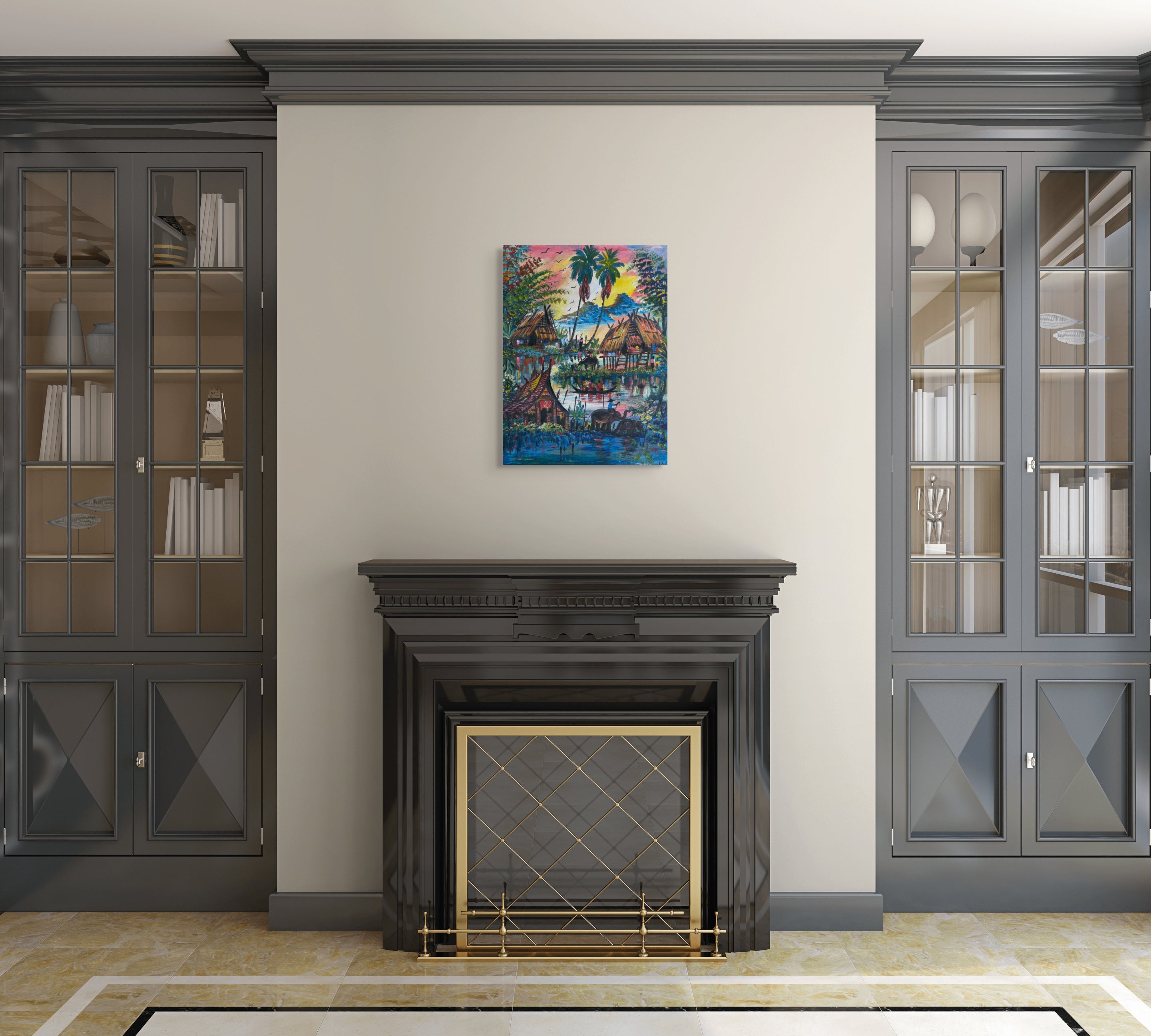 Original Acrylic Painting on Handmade Paper | One of a Kind Art