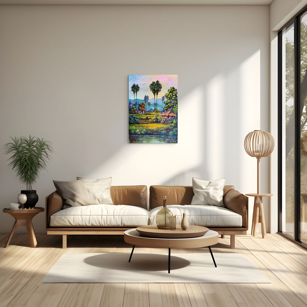 Original Acrylic Painting on Handmade Paper | One of a Kind Art