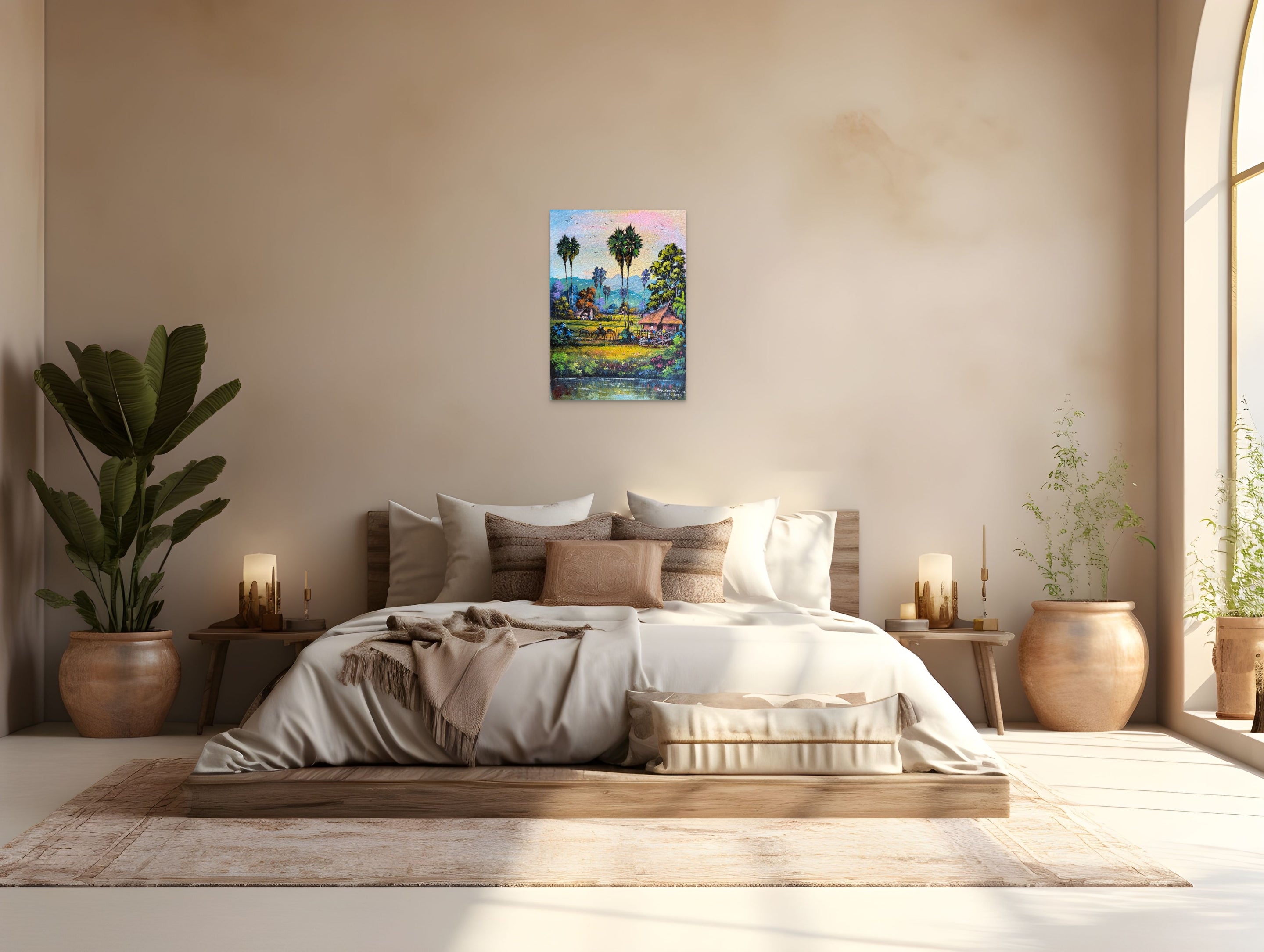 Original Acrylic Painting on Handmade Paper | One of a Kind Art