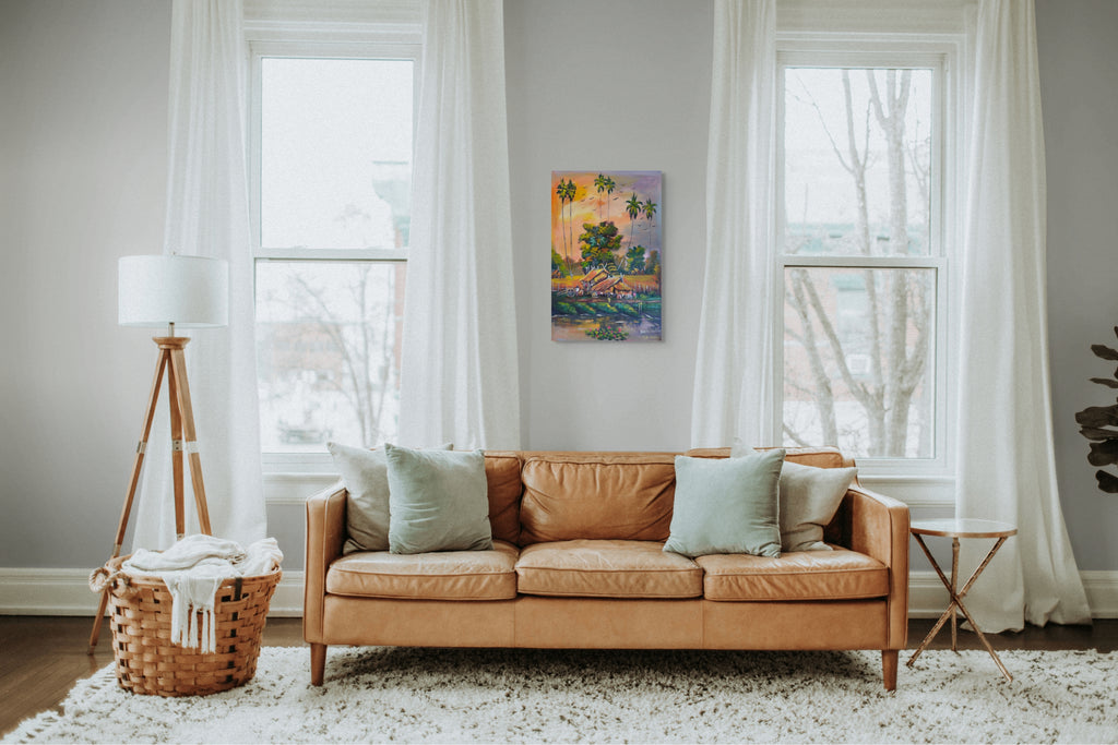 Original Acrylic Painting on Handmade Paper | One of a Kind Art