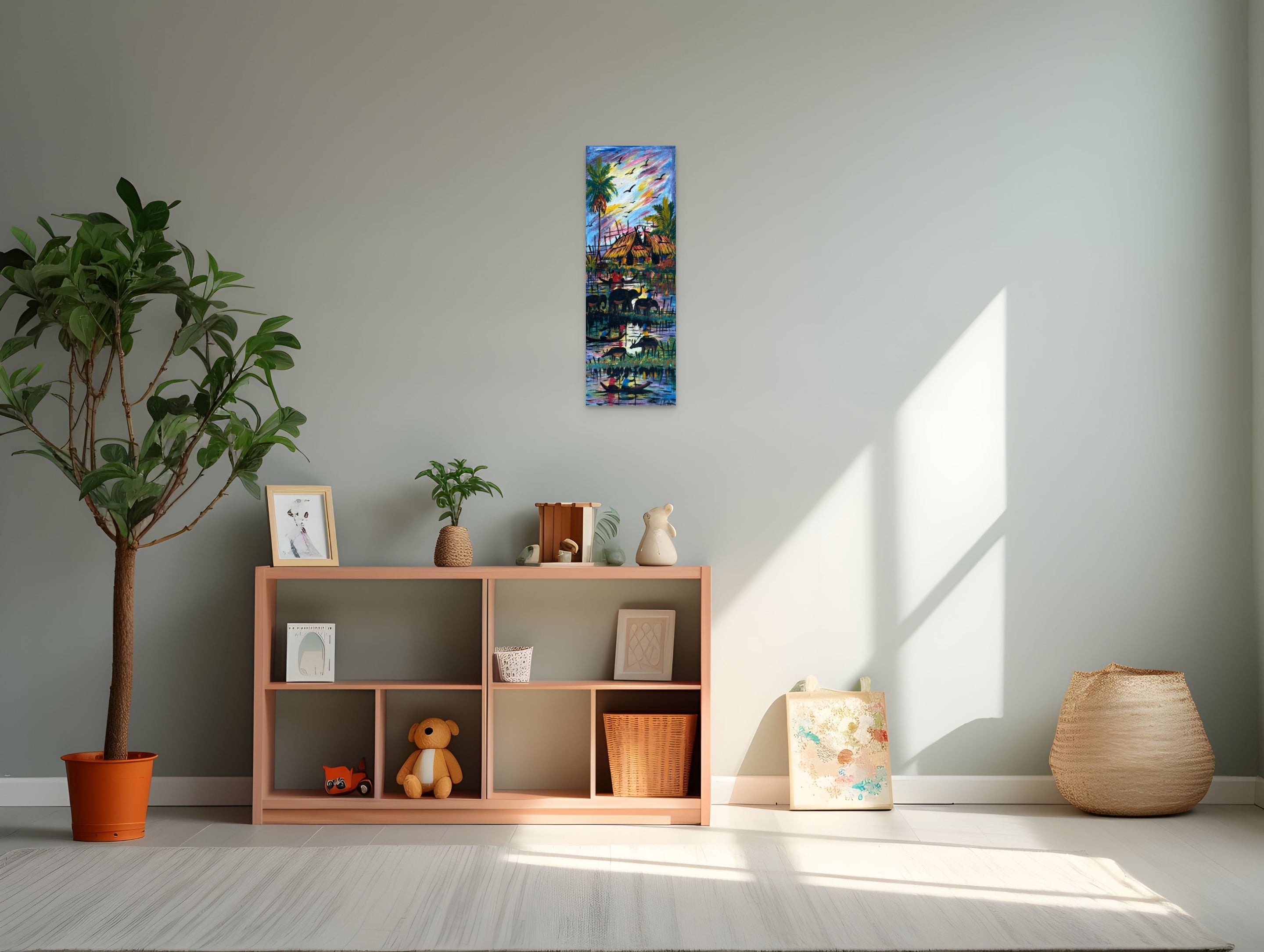 Original Acrylic Painting on Handmade Paper | One of a Kind Art