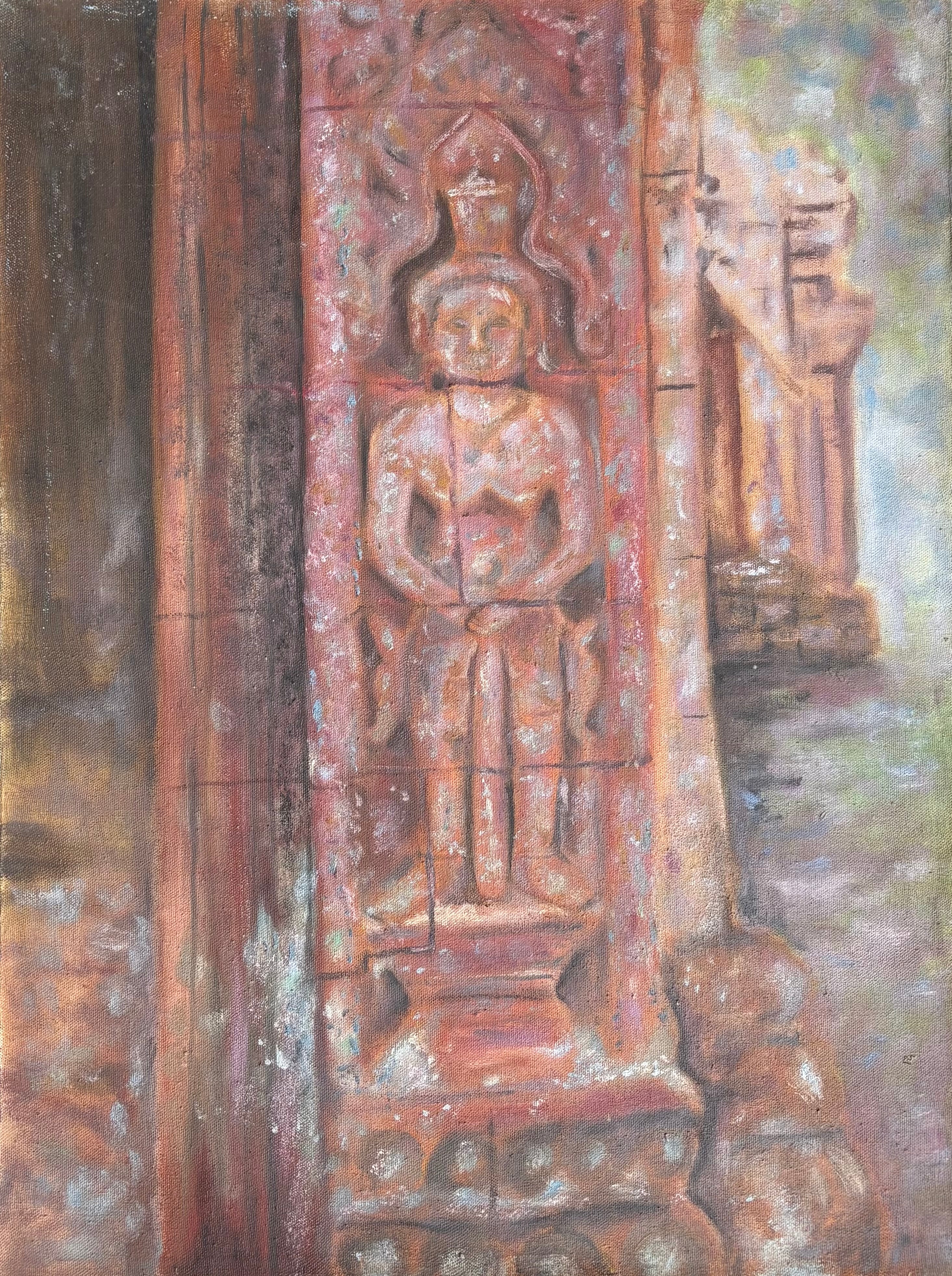 Temple Wall Statue