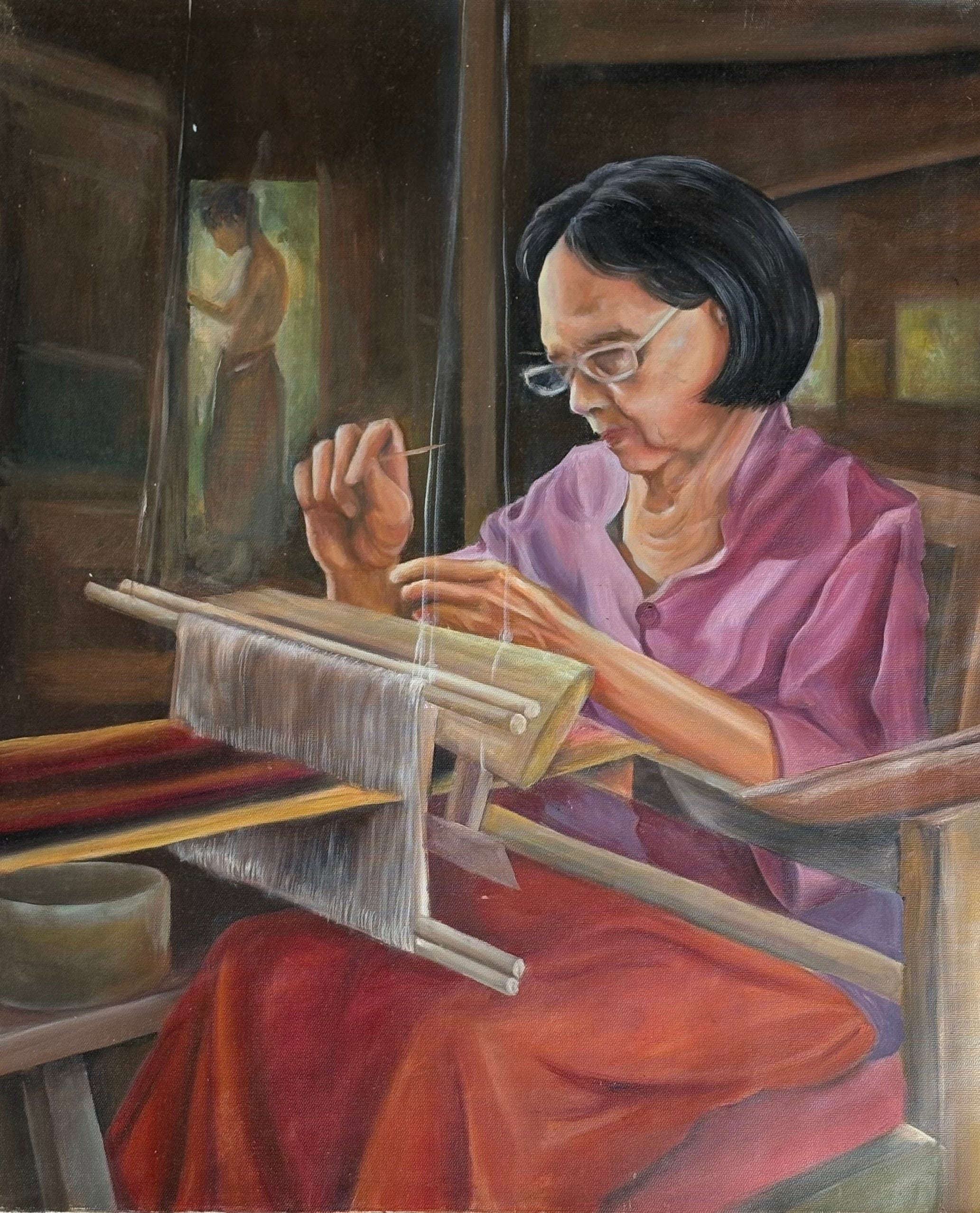 Hand weaving Textile