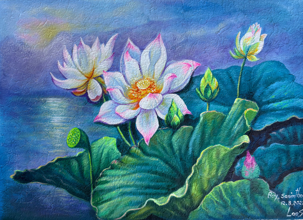 Original Acrylic Painting on Handmade Paper | One of a Kind Art