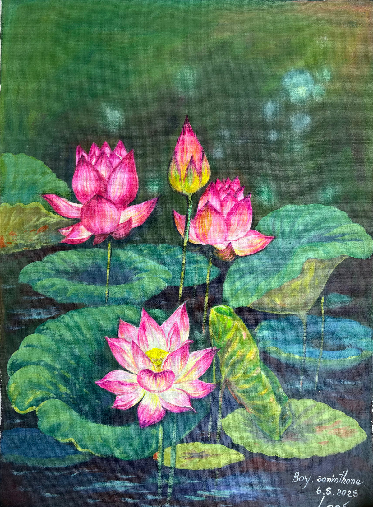 Original Acrylic Painting on Handmade Paper | One of a Kind Art