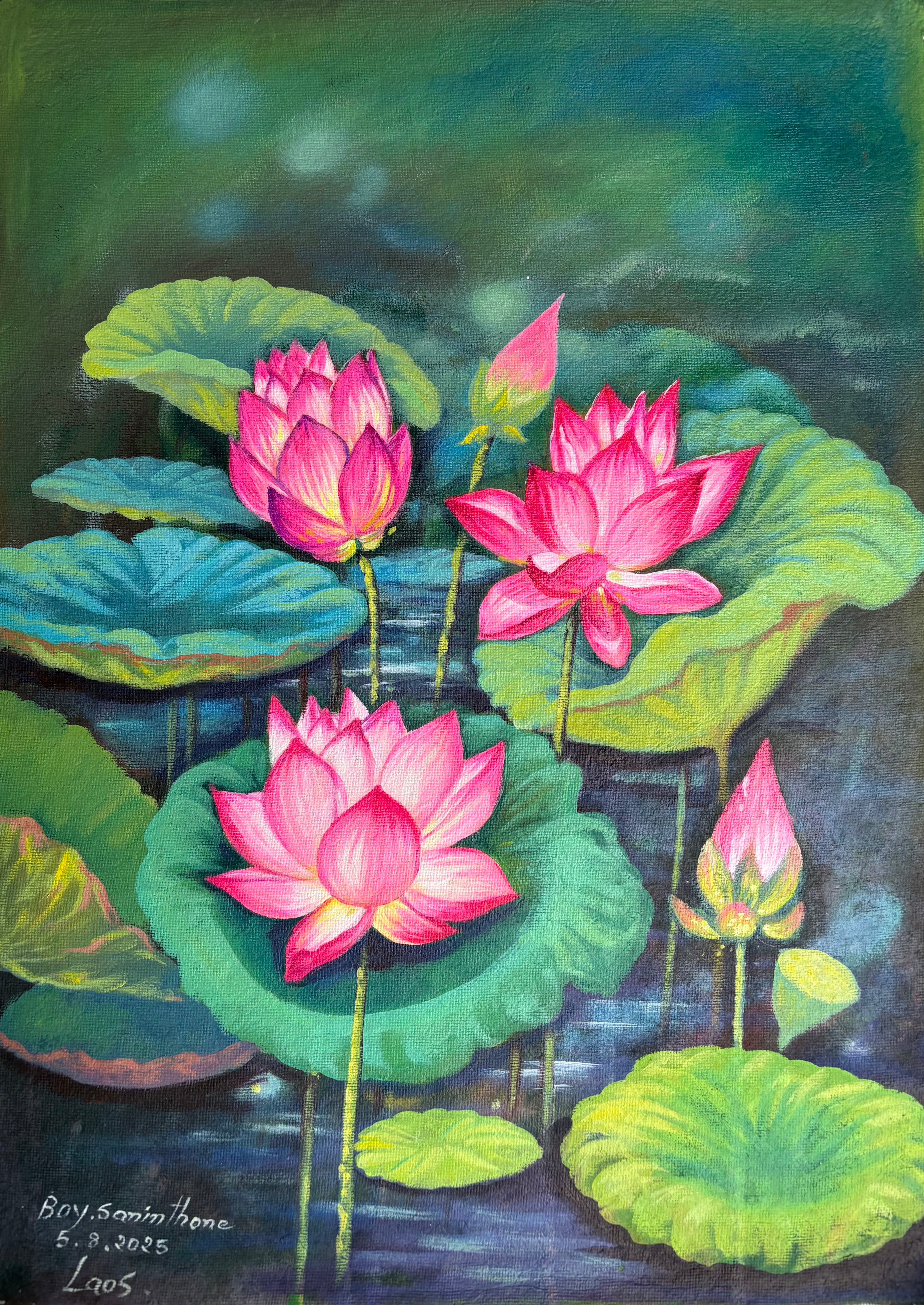 Acrylic on Handmade Paper