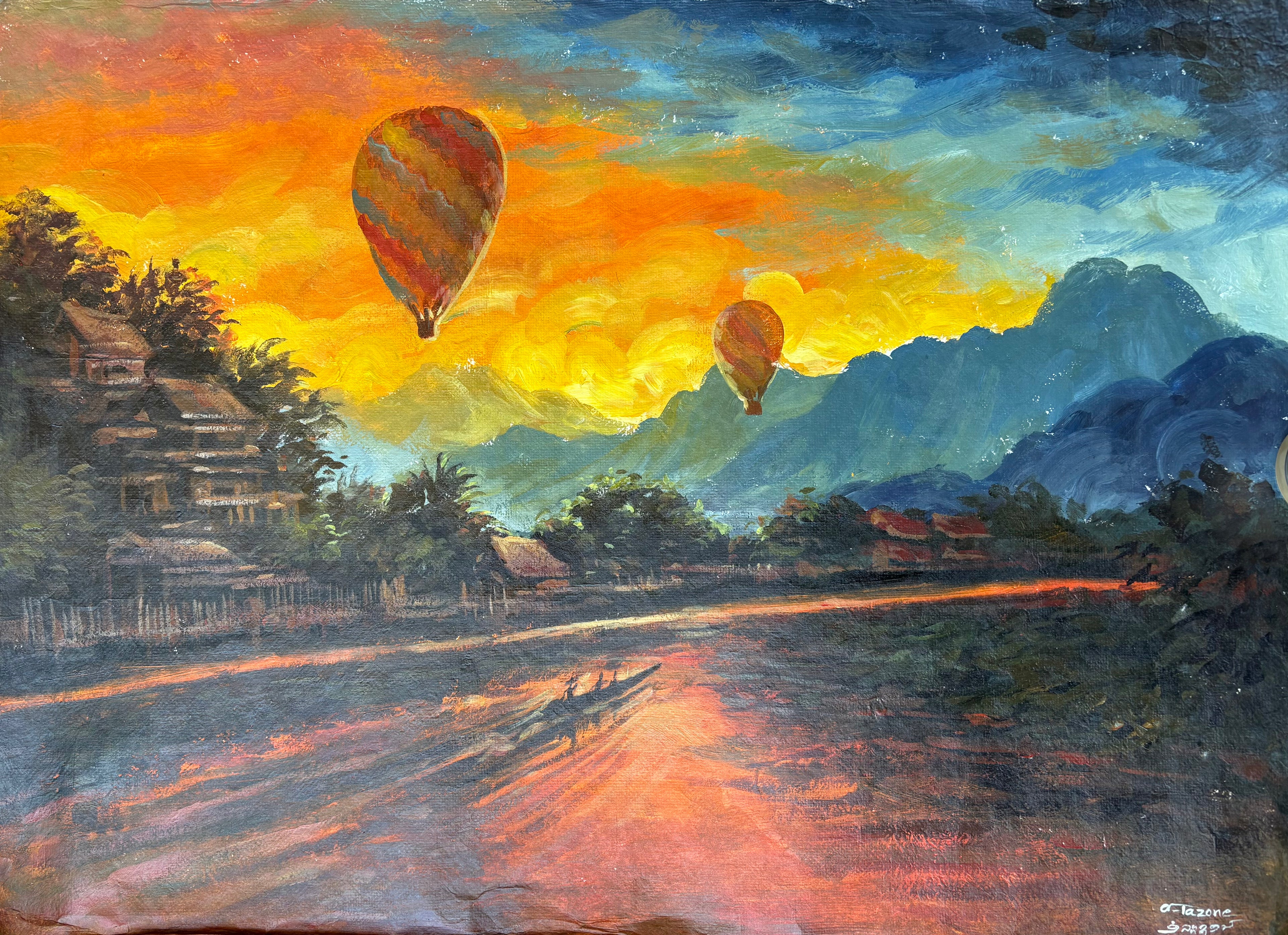 Acrylic on Handmade Paper