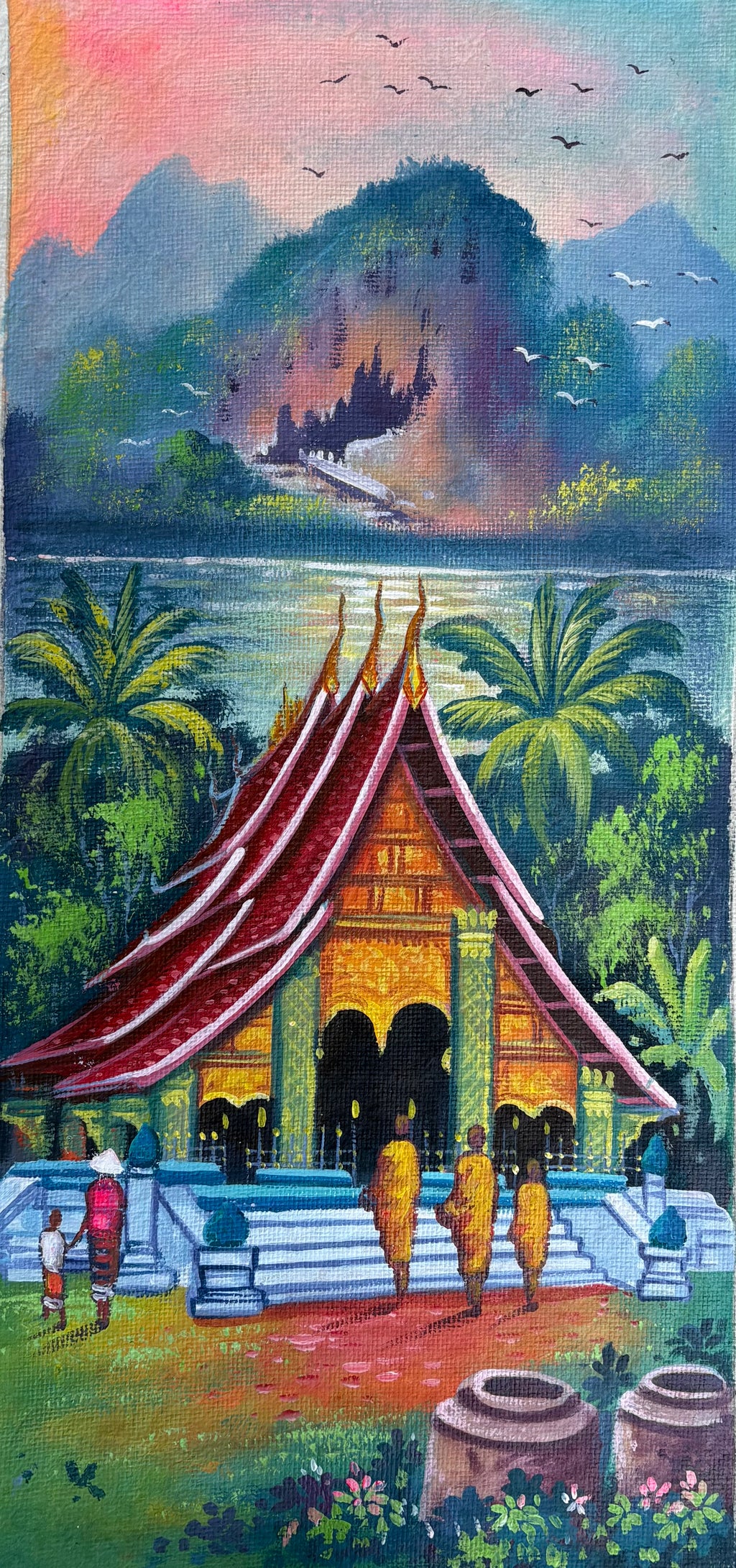 Original Acrylic Painting on Handmade Paper | One of a Kind Art